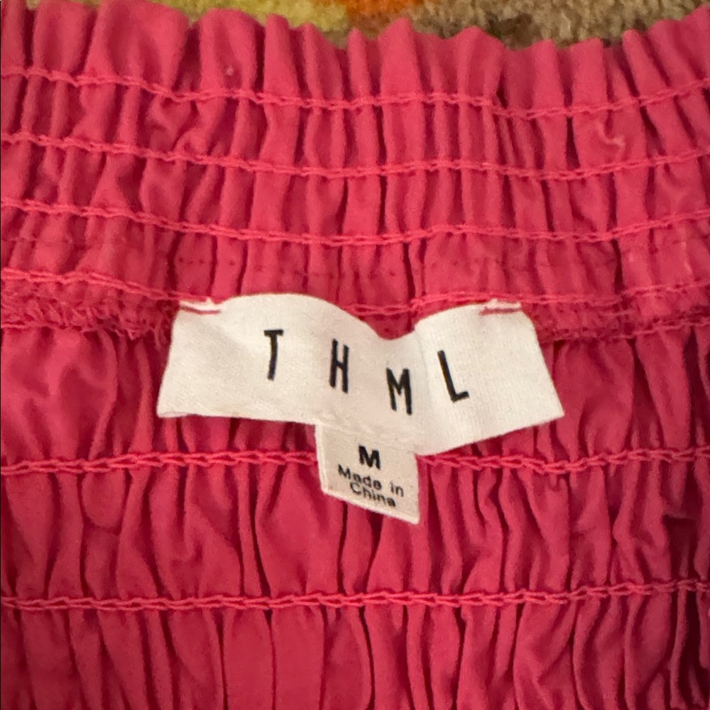 Pink Ruffled Women’s Top - Picture 2 of 5